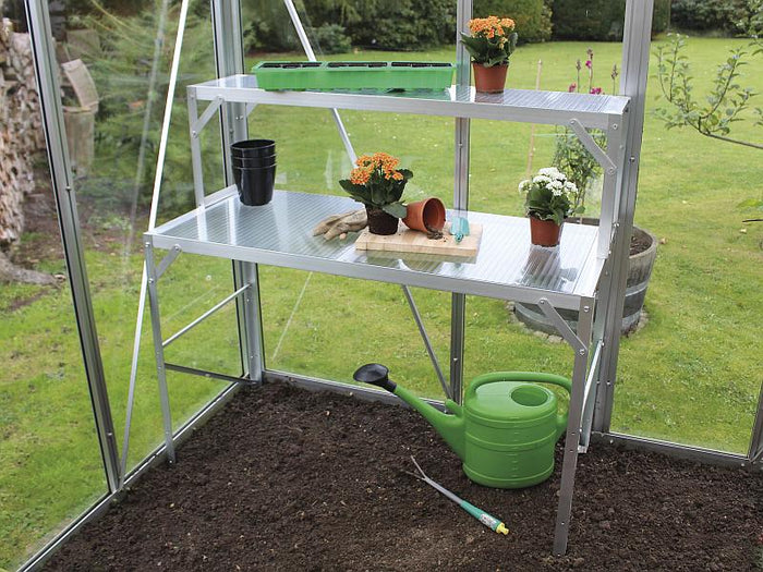 Vitavia Aluminium-Tischaufsatz mit HKP und blank eloxiert