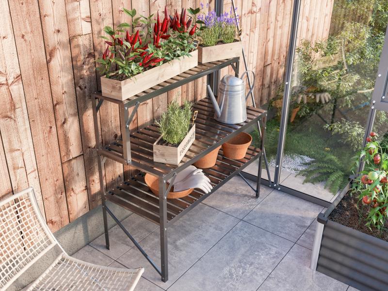 Vitavia Aluminium-Tischaufsatz schwarz