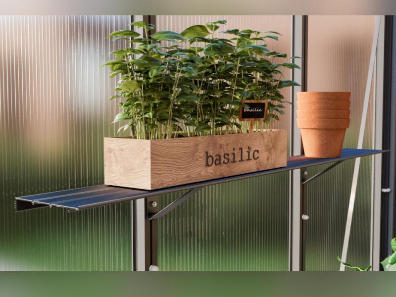 Vitavia Aluminium-Wandregal schwarz