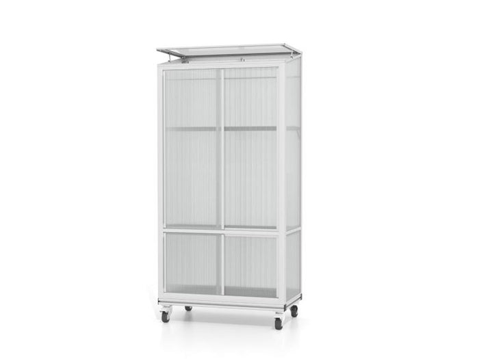 Vitavia Balkongewächshaus Polis, HKP 4mm, inkl. Rollfundament, Alu