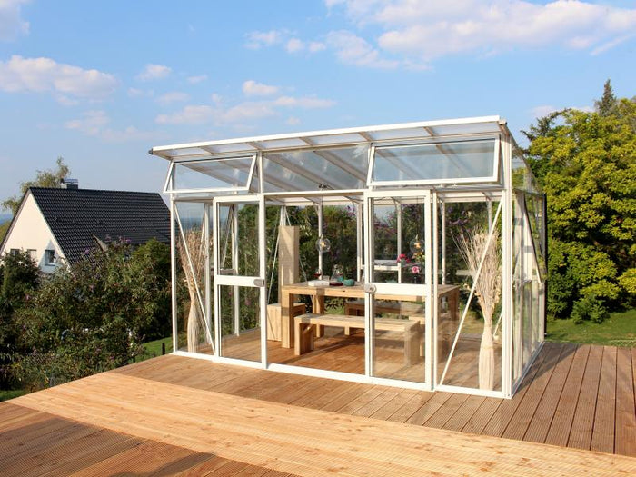 Vitavia Gewächshaus Aphrodite 11500 3 mm ESG / HKP 10 mm Weiß