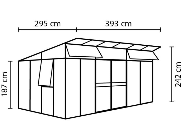 Vitavia Gewächshaus Aphrodite 11500 3 mm ESG / HKP 10 mm Weiß