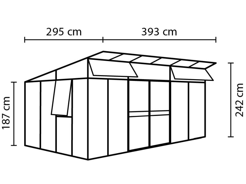 Vitavia Gewächshaus Aphrodite 11500 HKP 10 mm Alu