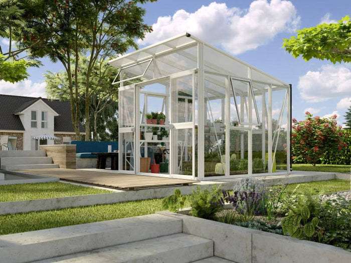 Vitavia Gewächshaus Aphrodite 7800 3 mm ESG / HKP 10 mm weiß