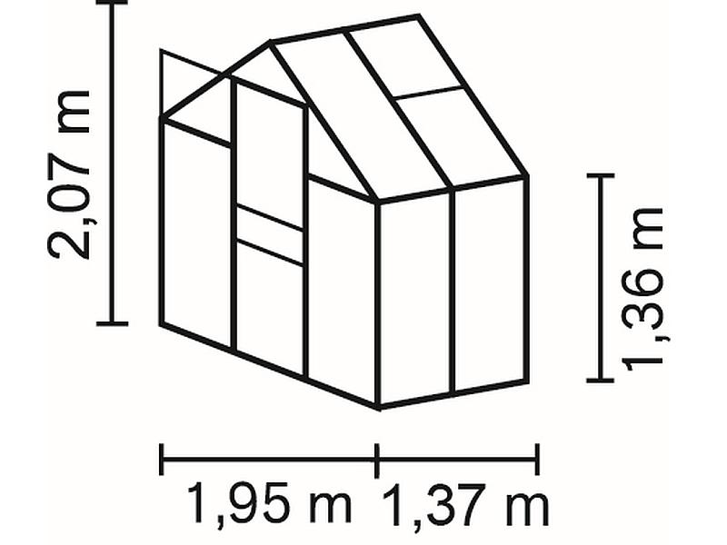 Vitavia Gewächshaus Apollo 2500 HKP 6 mm Smaragd