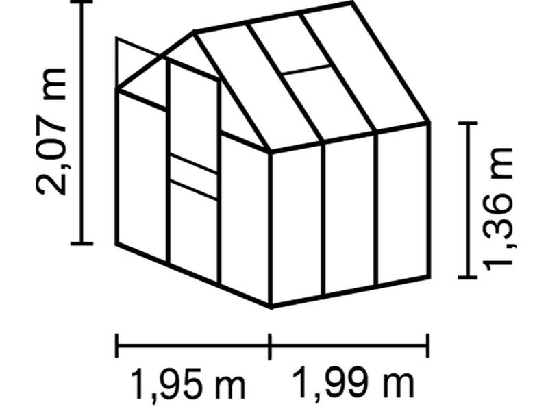 Vitavia Gewächshaus Apollo 3800 HKP 4 mm Smaragd