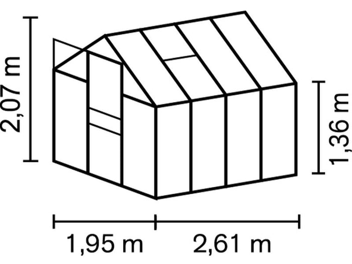 Vitavia Gewächshaus Apollo 5000 HKP 4 mm Smaragd