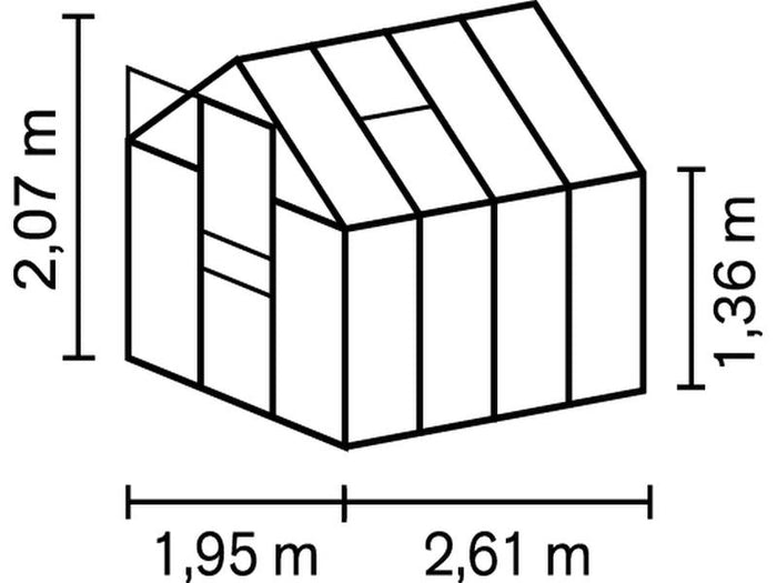Vitavia Gewächshaus Apollo 5000 HKP 6 mm Alu