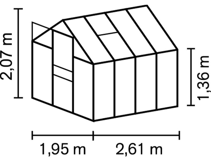 Vitavia Gewächshaus Apollo 5000 HKP 6 mm Schwarz
