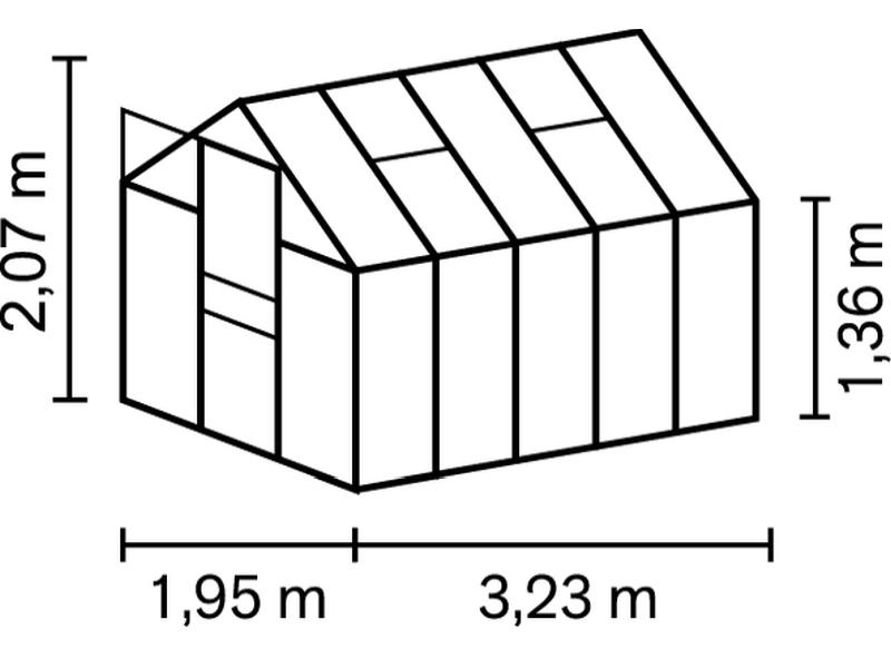 Vitavia Gewächshaus Apollo 6200 HKP 4 mm Smaragd
