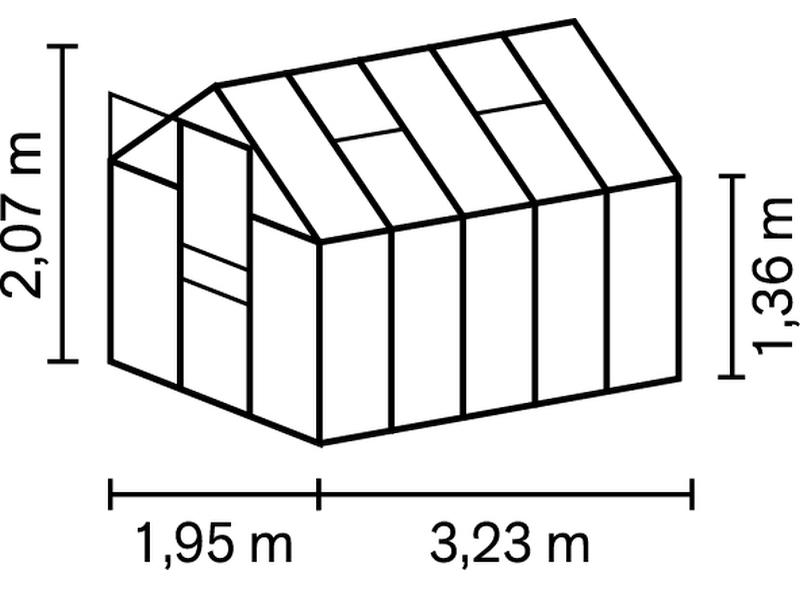 Vitavia Gewächshaus Apollo 6200 HKP 6 mm Alu