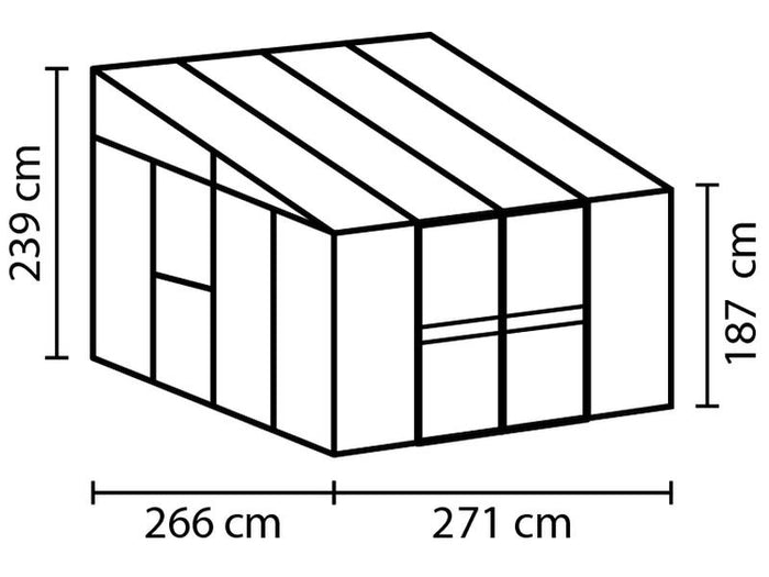 Vitavia Gewächshaus Athena 7000 ESG/HKP alu