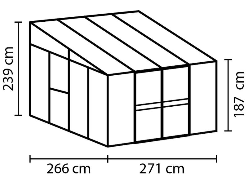 Vitavia Gewächshaus Athena 7000 ESG/HKP schwarz