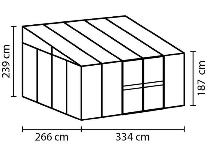 Vitavia Gewächshaus Athena 8600 ESG/HKP alu