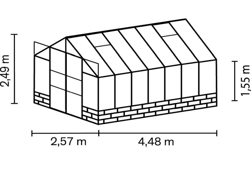 Vitavia Gewächshaus Cassandra 11500 ESG 3 mm Schwarz