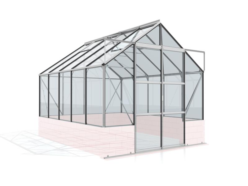 Vitavia Gewächshaus Cassandra 8300 ESG 3 mm Alu eloxiert