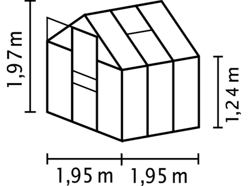Vitavia Gewächshaus Comet 3800 HKP 4 mm Schwarz