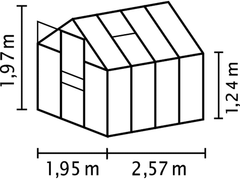 Vitavia Gewächshaus Comet 5000 HKP 4 mm Smaragd