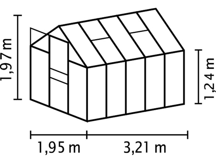 Vitavia Gewächshaus Comet 6200 HKP 4 mm Smaragd