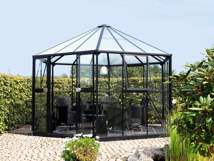 Vitavia Gewächshaus Hera 9000 ESG 3 mm u. HKP 6 mm schwarz