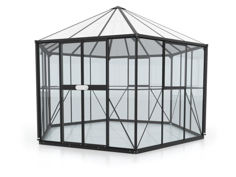 Vitavia Gewächshaus Hera 9000 ESG 3 mm u. HKP 6 mm schwarz