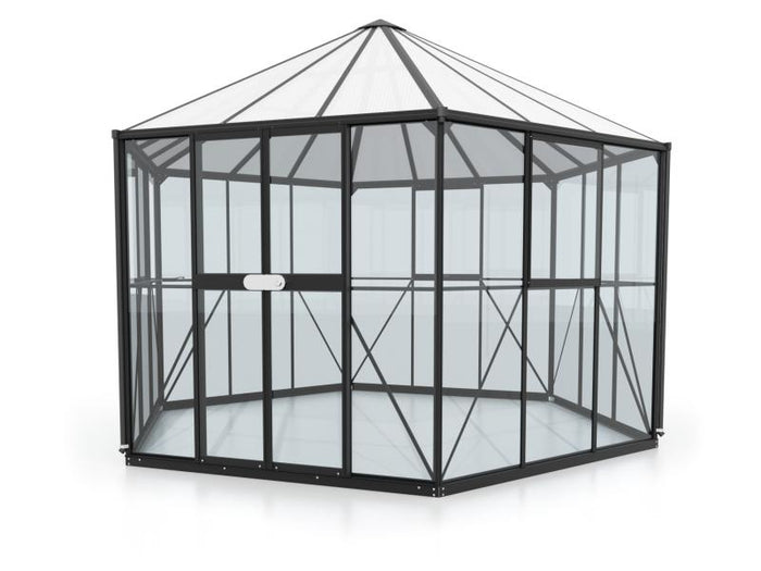 Vitavia Gewächshaus Hera 9000 ESG 3 mm u. HKP 6 mm schwarz