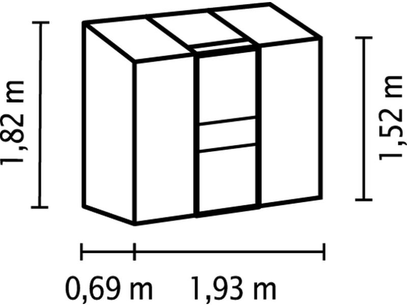 Vitavia Gewächshaus Ida 1300 HKP 4 mm Alu