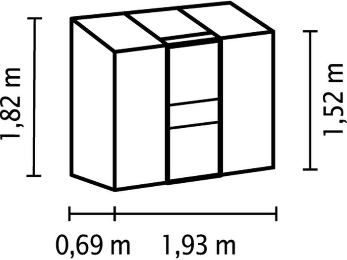 Vitavia Gewächshaus Ida 1300 HKP 4 mm dunkelgrün