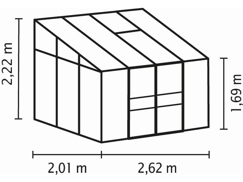 Vitavia Gewächshaus Ida 5200 HKP 6 mm dunkelgrün
