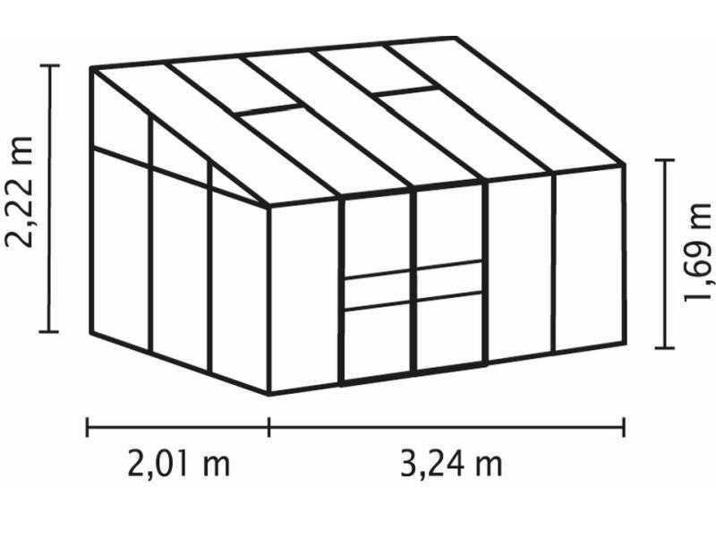 Vitavia Gewächshaus Ida 6500 HKP 6 mm Alu