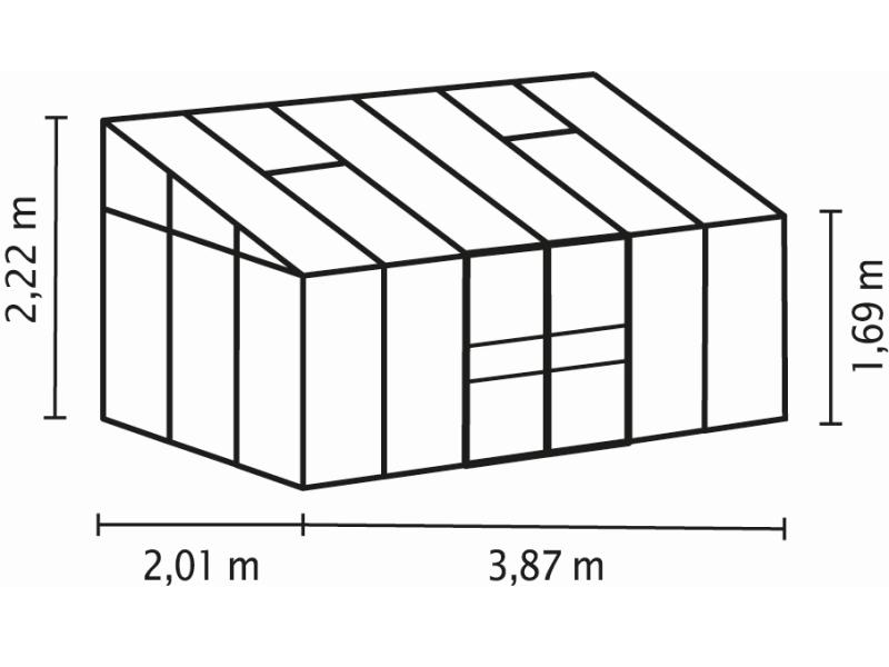 Vitavia Gewächshaus Ida 7800 HKP 4 mm dunkelgrün