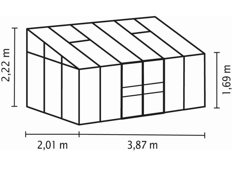 Vitavia Gewächshaus Ida 7800 HKP 6 mm Alu