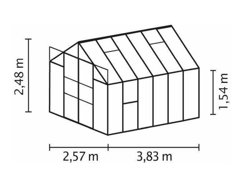 Vitavia Gewächshaus Jupiter 9900 HKP 4 mm Schwarz