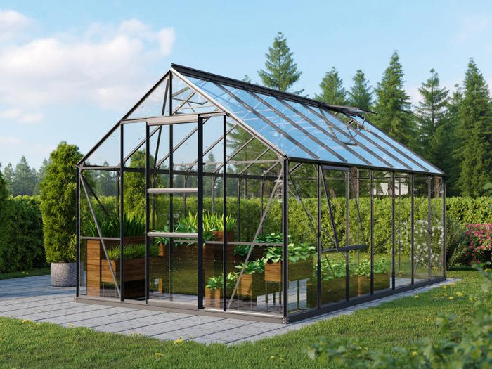 Vitavia Gewächshaus Meridian 1, 11500 ESG 3mm, schwarz