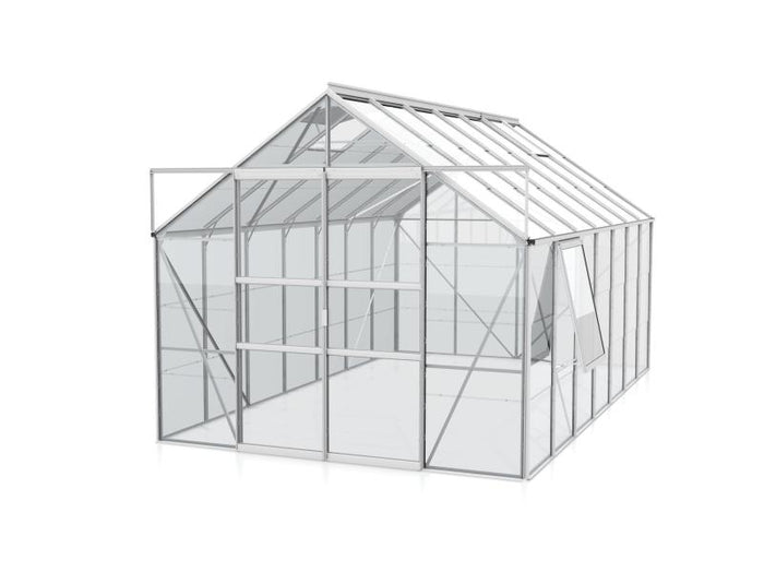 Vitavia Gewächshaus Meridian 2, 11500 ESG 3mm Alu, mit Doppelschiebetür