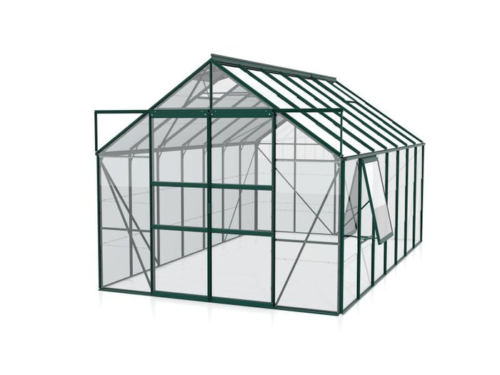 Vitavia Gewächshaus Meridian 2, 11500 ESG 3mm, smaragd, mit Doppelschiebetür