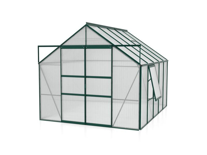 Vitavia Gewächshaus Meridian 2, 8300 HKP 4 mm, smaragd, mit Doppelschiebetür