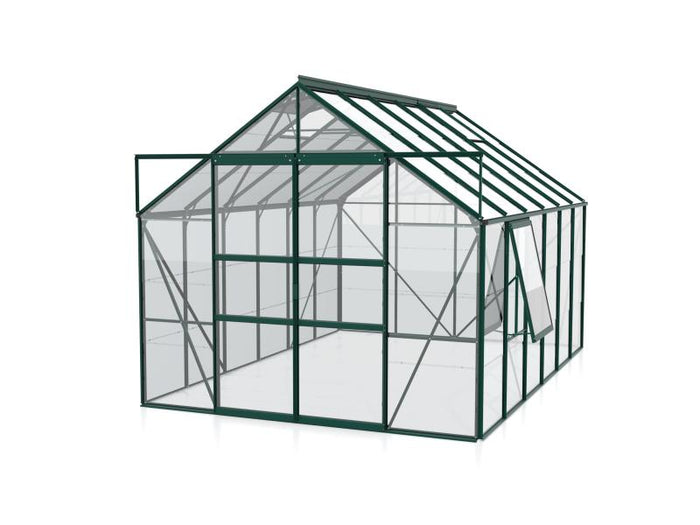 Vitavia Gewächshaus Meridian 2, 9900 ESG 3mm, smaragd, mit Doppelschiebetür