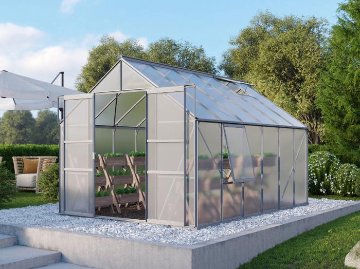 Vitavia Gewächshaus Meridian 2, 9900 HKP 4 mm Alu, mit Doppelschiebetür