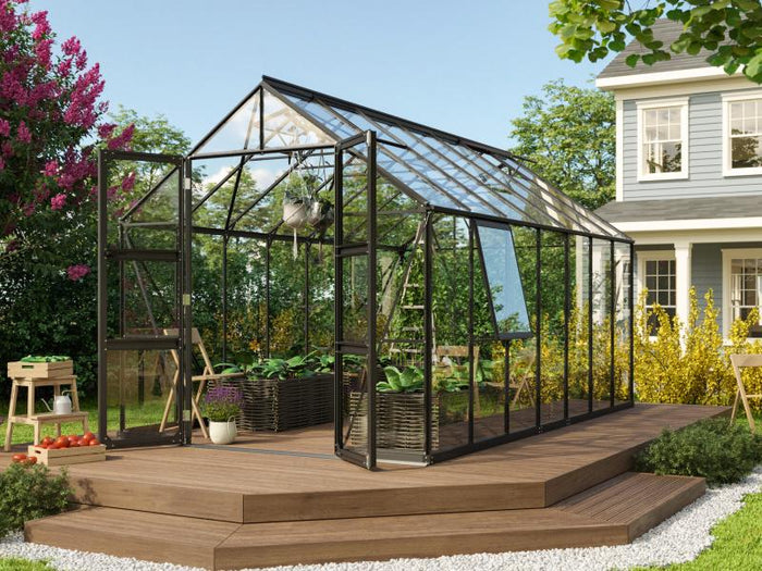 Vitavia Gewächshaus Olymp 11500 ESG 3 mm Schwarz