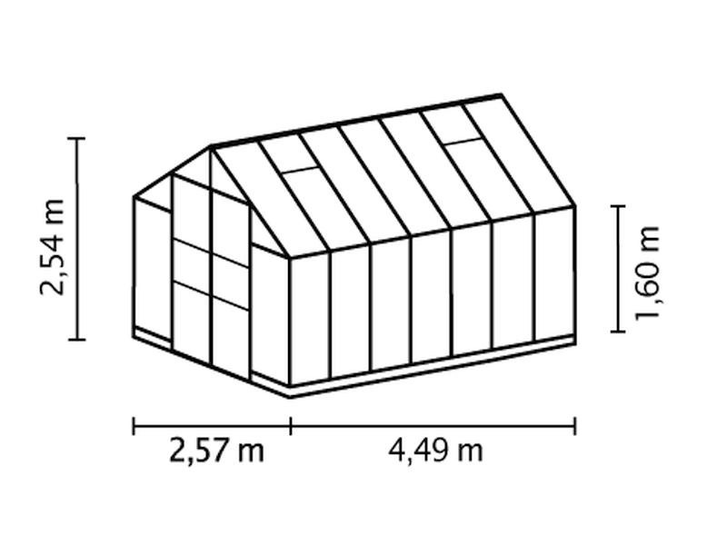 Vitavia Gewächshaus Olymp 11500 ESG 3 mm Smaragd