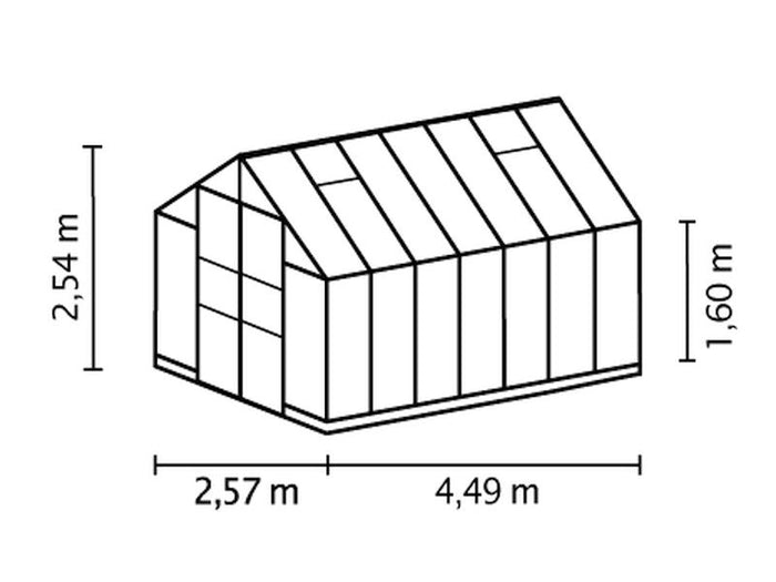 Vitavia Gewächshaus Olymp 11500 HKP 6 mm Alu eloxiert
