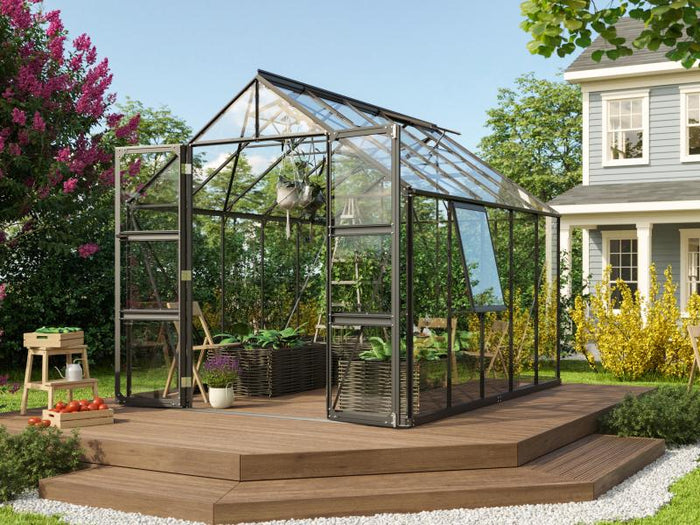 Vitavia Gewächshaus Olymp 8300 ESG 3 mm Schwarz