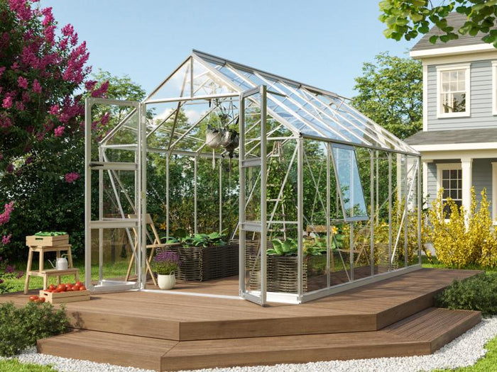 Vitavia Gewächshaus Olymp 9900 ESG 3 mm Alu eloxiert