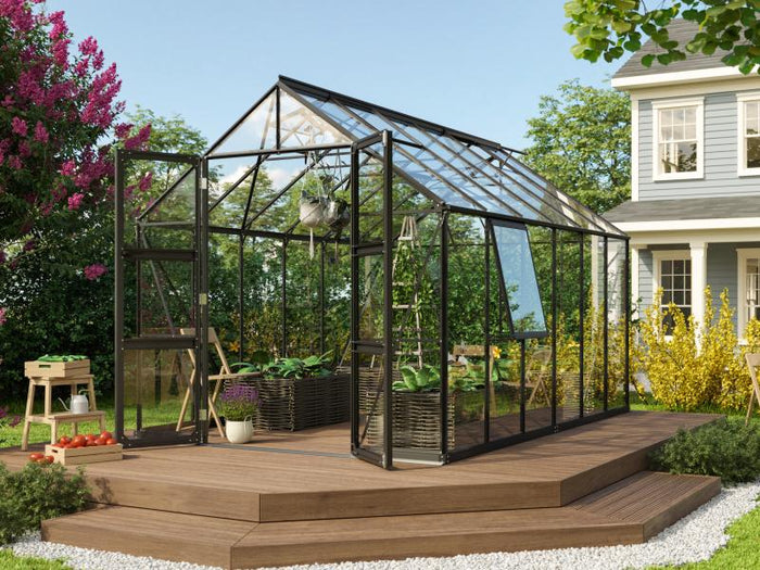 Vitavia Gewächshaus Olymp 9900 ESG 3 mm Schwarz