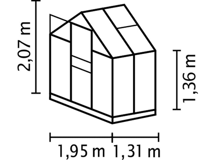 Vitavia Gewächshaus Planet 2500 ESG 3mm Schwarz
