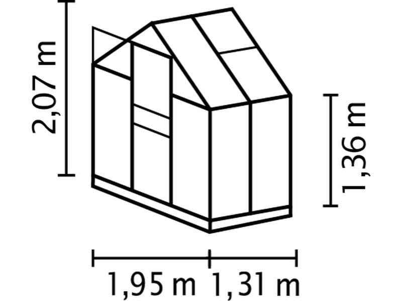 Vitavia Gewächshaus Planet 2500 HKP 6 mm Schwarz