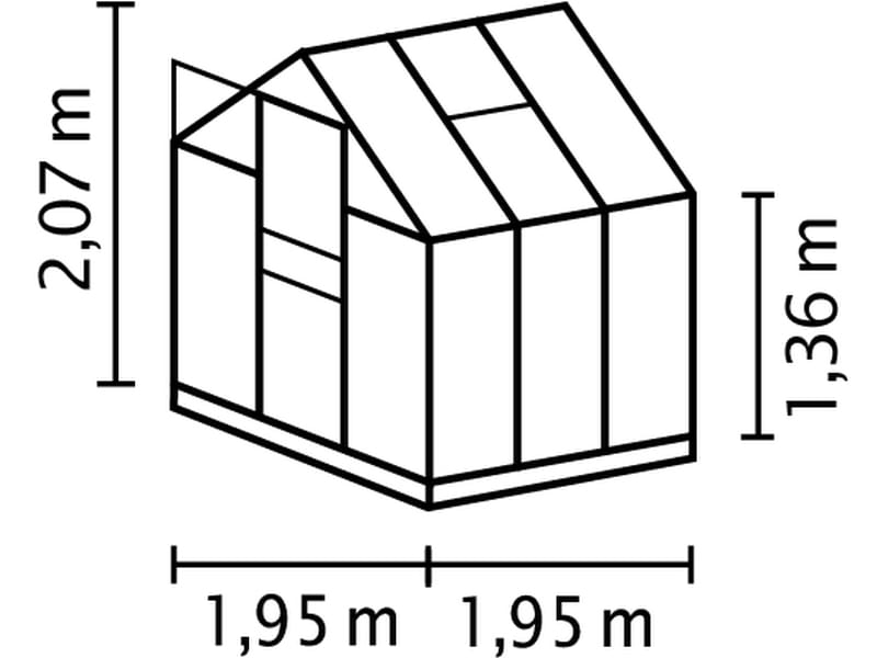Vitavia Gewächshaus Planet 3800 ESG 3mm Schwarz