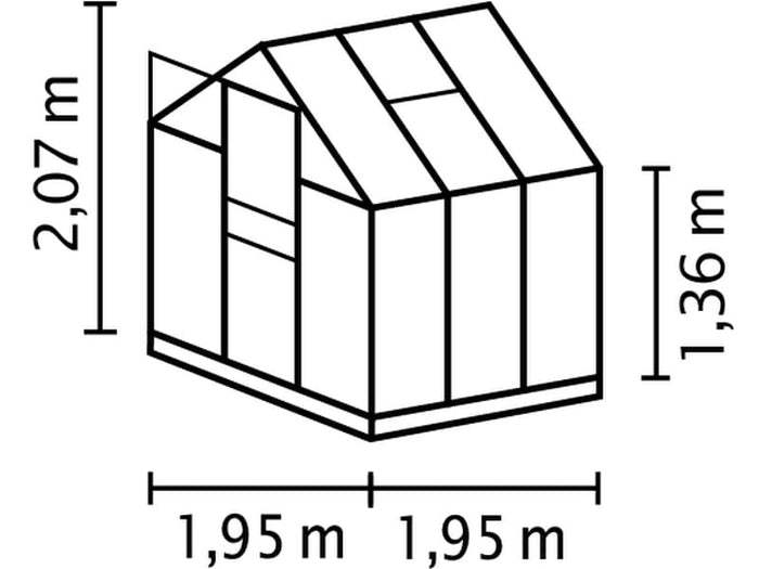 Vitavia Gewächshaus Planet 3800 ESG 3mm Schwarz
