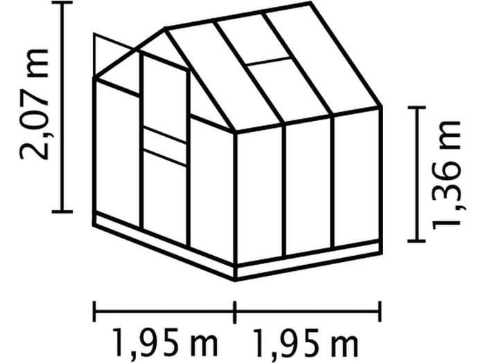 Vitavia Gewächshaus Planet 3800 HKP 6 mm Alu eloxiert